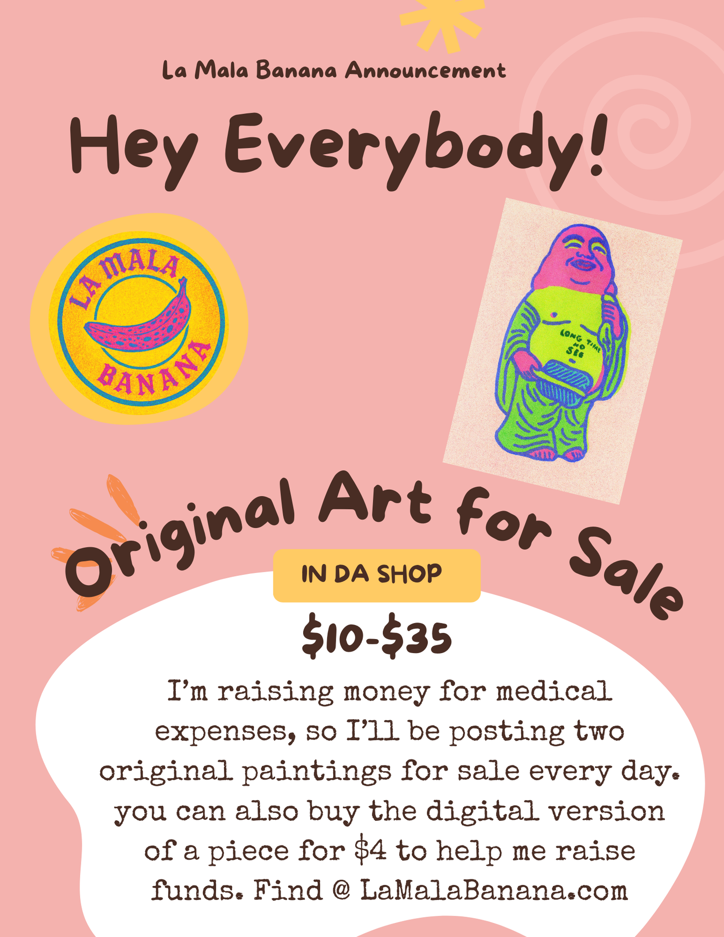 Original 8.5 by 11 inch mix media painting: Hot Pink Persian Cat