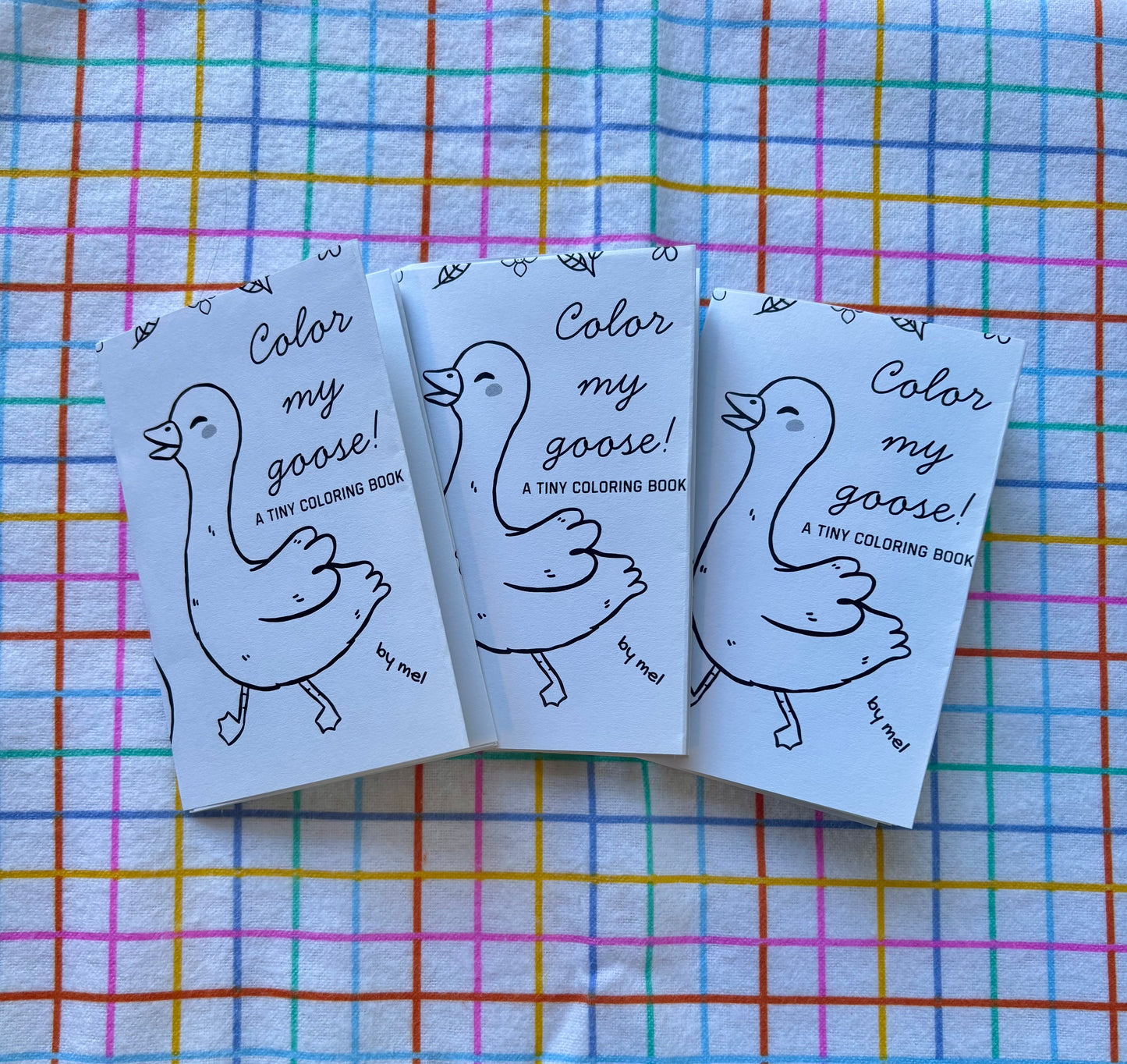 Color My Goose and Cat Faces tiny coloring book zines and sticker bundle (Copy)