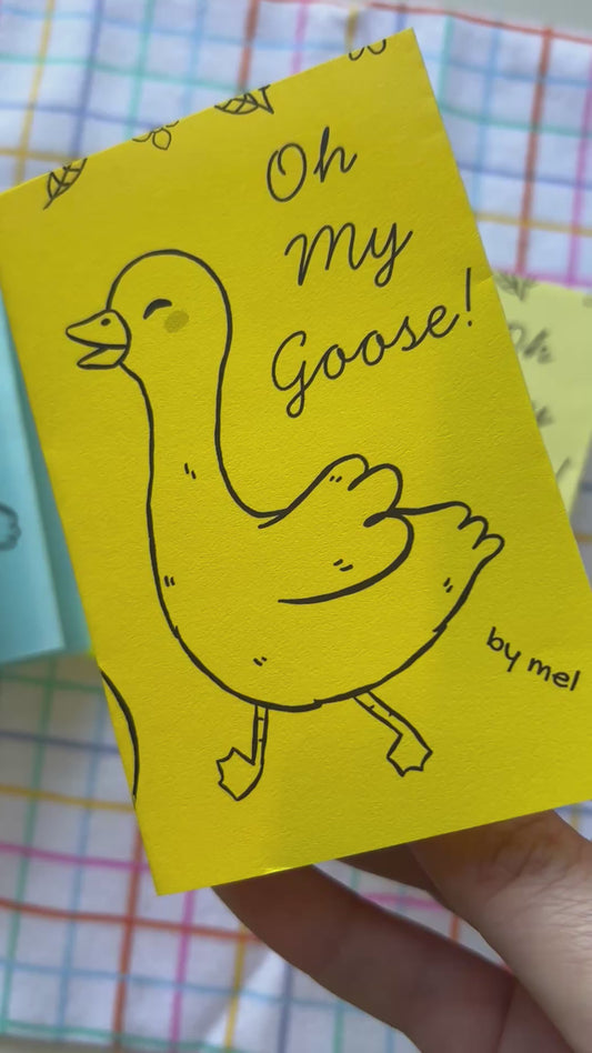 Color My Goose and Cat Faces tiny coloring book zines and sticker bundle (Copy)